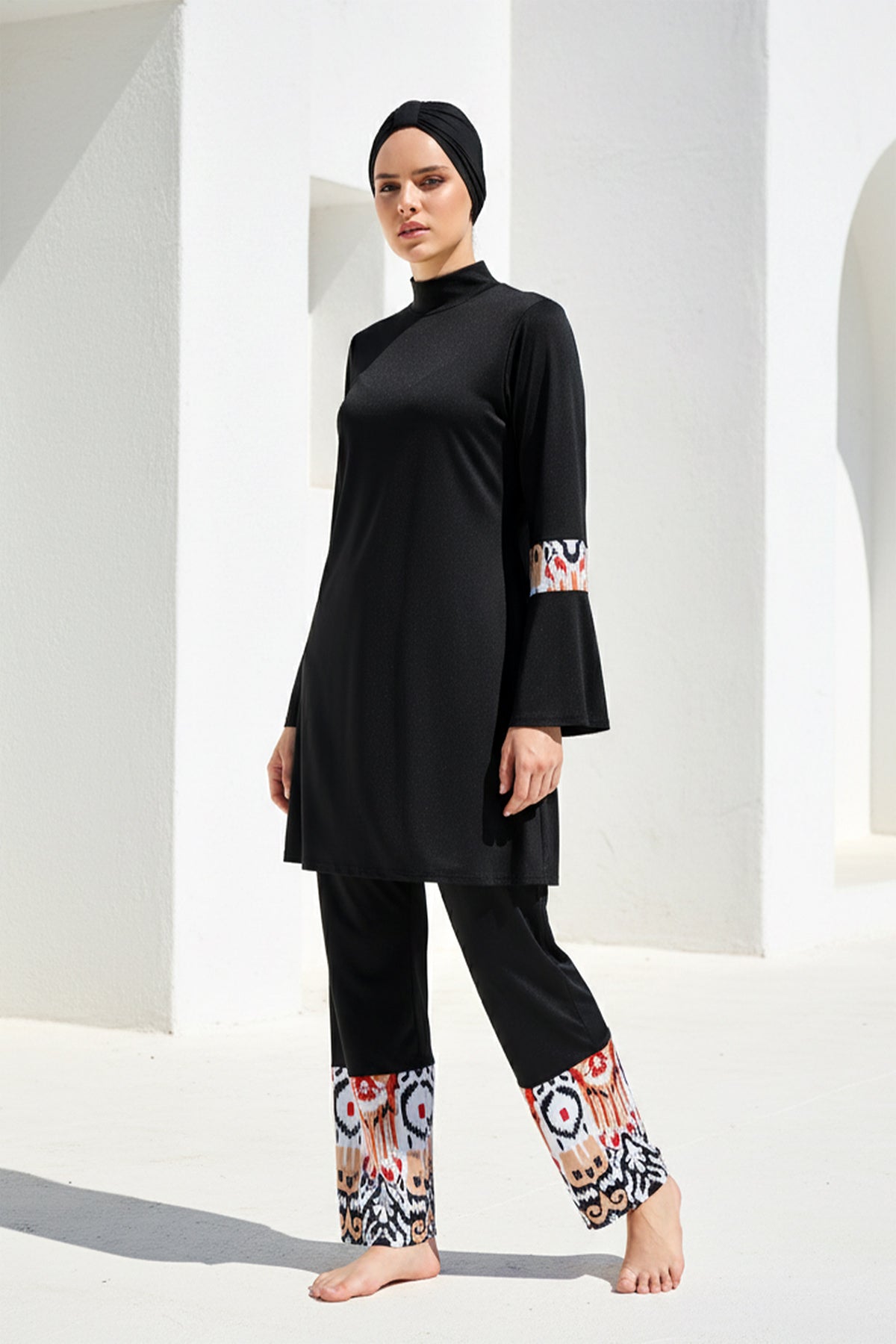 Marina Modest Burkini Swimwear Set Black – 1961