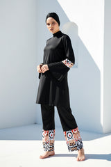 Marina Modest Burkini Swimwear Set Black – 1961