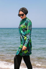Marina Modest Burkini Swimwear Set Green – 1968