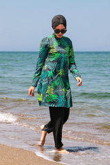 Marina Modest Burkini Swimwear Set Green – 1968