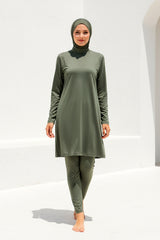 Marina Modest Burkini Swimwear Set Khaki – 1969