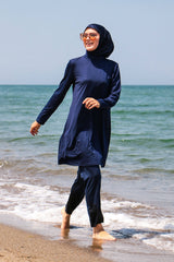 Marina Modest Burkini Swimwear Set Navy Blue – 1969