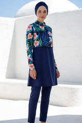 Marina Modest Burkini Swimwear Set Navy Blue – 1971