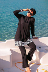 Marina Modest Burkini Swimwear Set Black – 1977