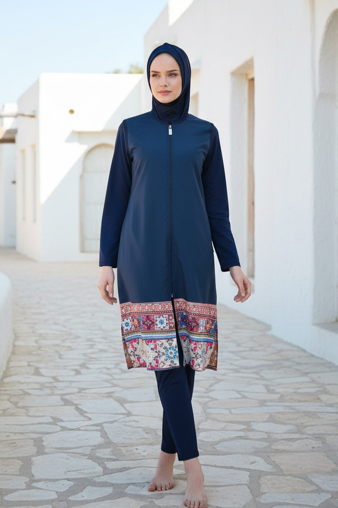 Marina Modest Burkini Swimwear Set Navy Blue – 1982