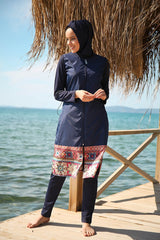 Marina Modest Burkini Swimwear Set Navy Blue – 1982