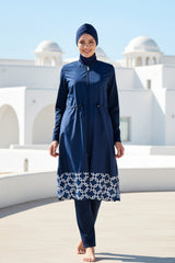 Marina Modest Burkini Swimwear Set Navy Blue – 1997