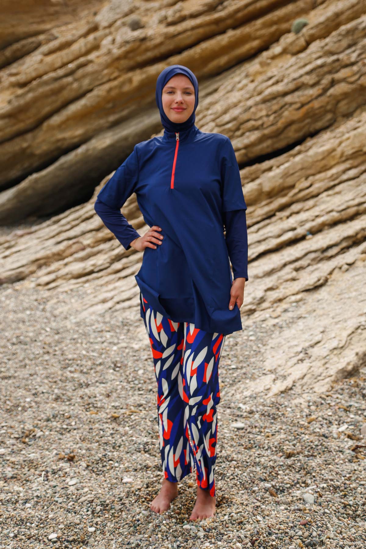 Woven Black Burkini Modest Swimwear M2310 main image 1