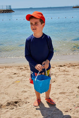 Lycra Navy Boys Swim Shirts T2344