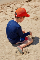 Lycra Navy Boys Swim Shirts T2344