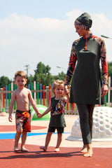 شورت منسوج باللون الكاكي للأولاد B2201