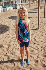 Lycra Colorful Girls' Swimsuit K2410