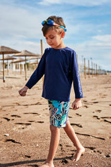 Woven Navy Boys Shorts B2431