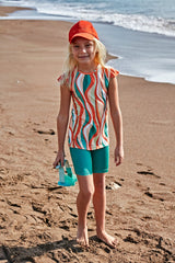 Lycra Green Girls Swimwear K2406