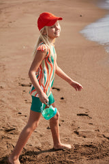 Lycra Green Girls Swimwear K2406