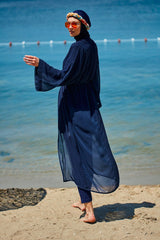 Navy Pareo Kimono P2343