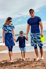 شورت منسوج للأولاد باللون الأزرق الداكن B2436