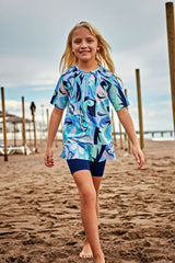 Woven Navy Girls Swimwear K2411