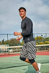 Lycra Black Men's Swim Shirts T2401