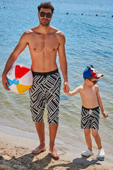 شورت منسوج أسود للأولاد B2361