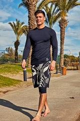 Lycra Navy Boys Swim Shirts T2402