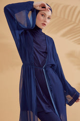 Navy Pareo Kimono P2343