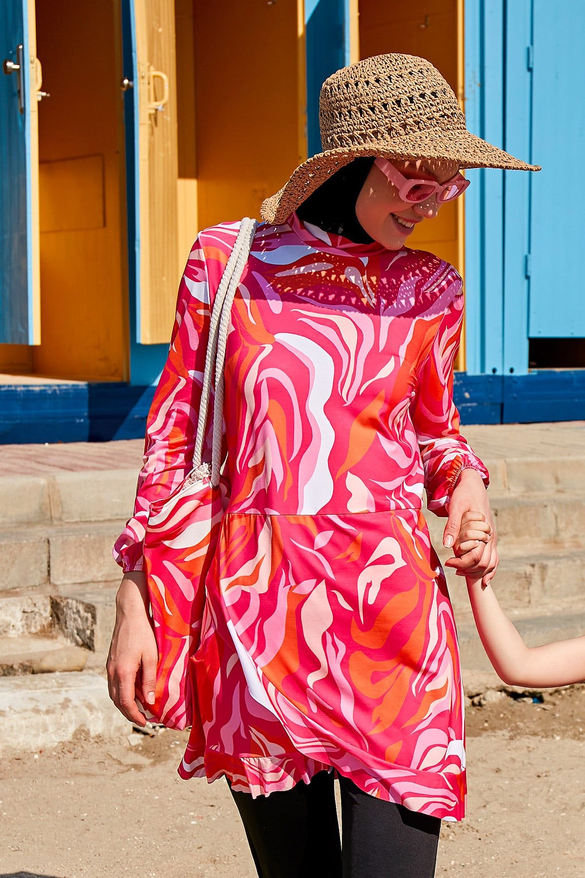 حقيبة شاطئ فوشيا C2322