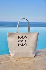 حقيبة شاطئ كريمية بسحاب CA2501-3