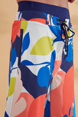 شورت رجالي منقوش باللون الأزرق البحري S2350