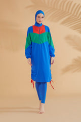 ملابس سباحة محتشمة بوركيني من قماش ساكسفون منسوج M2306