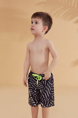 شورت منسوج أسود للأولاد B2363