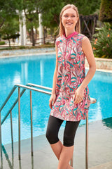 ملابس سباحة منسوجة سوداء بنصف تغطية M2447