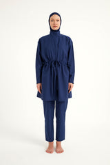 طقم بوركيني أندلس كامل التغطية مع كشكشة أمامية A2502-2