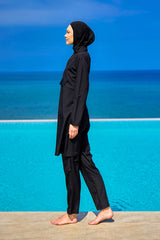 طقم بوركيني أندلس أسود بتغطية كاملة لـ A2503-1