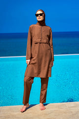 طقم بوركيني أندلس أسود بتغطية كاملة لـ A2503-3