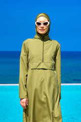 طقم بوركيني أندلس أسود كامل التغطية للنساء A2503-5