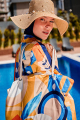 İncili Bej Geniş Hasır Şapka 1423210