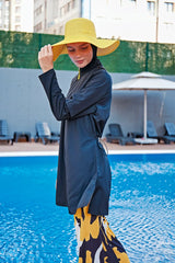 Woven Black Burkini Modest Swimwear M2110