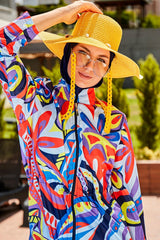 Deniz Kabuğu Sarı Geniş Hasır Şapka 142321