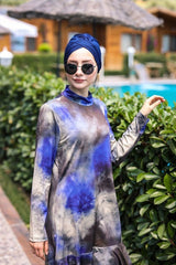Marina Modest Burkini Swimwear Set Navy Blue – M2022