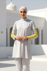 Fully Covered White Lycra Women’s Burkini Modest Swimwear Set – 4 Piece Model M2118