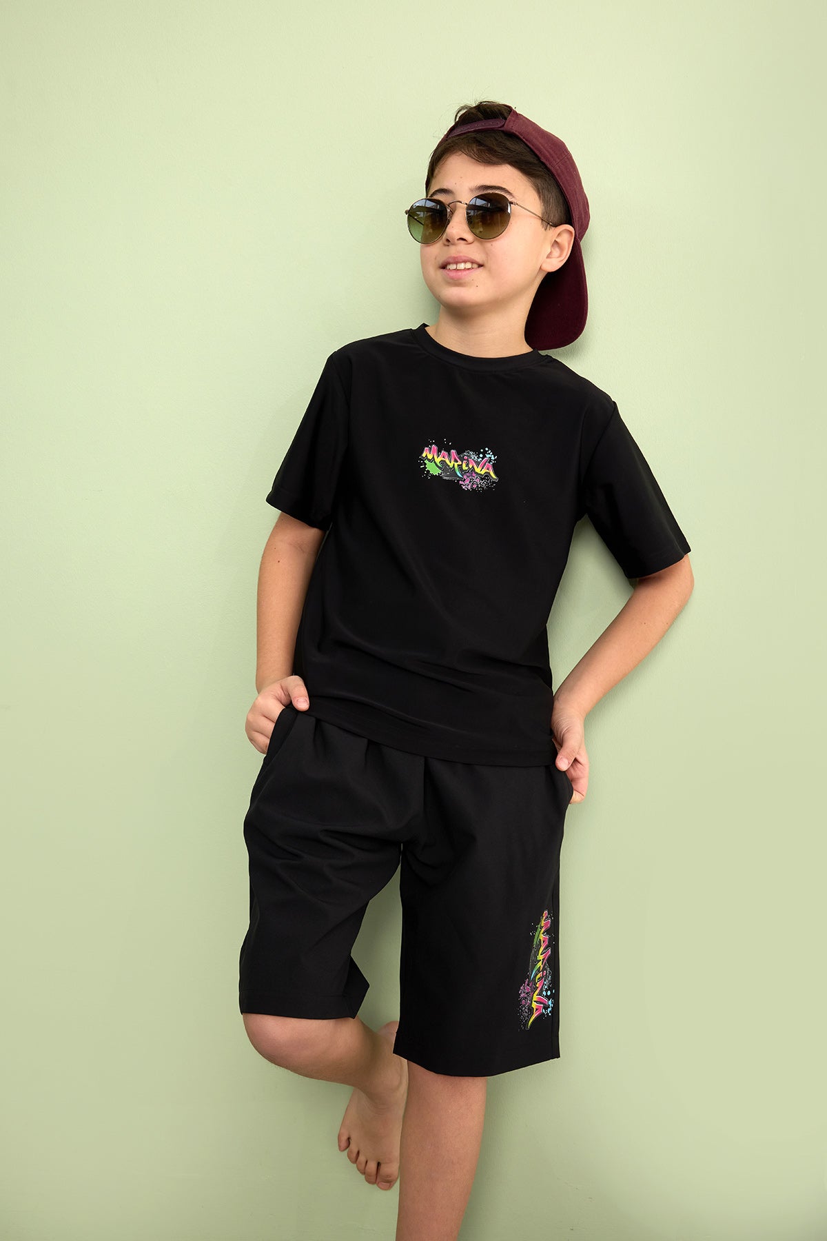 Marina Boys' Swim T-Shirt with UPF50+ Sun Protection (Junior Fit) – GT2501