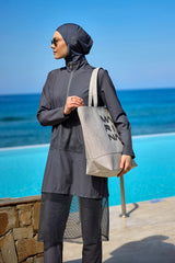 Marina Grey Modest Swimwear Burkini M2508-4