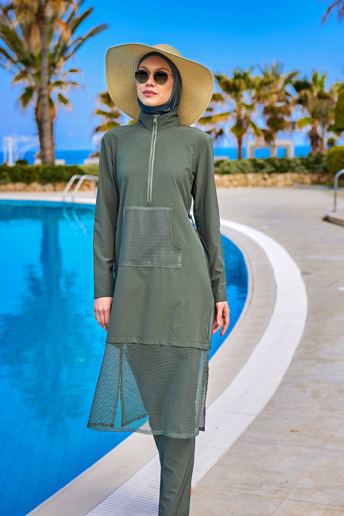 Marina Khaki Modest Swimwear Burkini - M2508-3