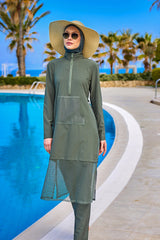 Marina Khaki Modest Swimwear Burkini - M2508-3