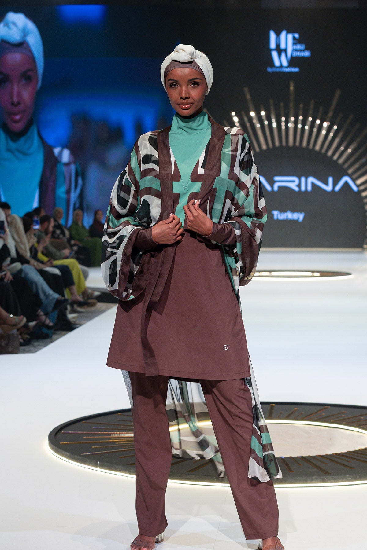 Silky Full Coverage Modest Kimono – Marina P2510 Brown