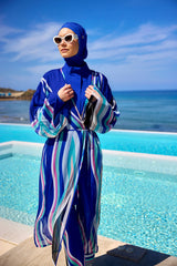 Silky Modest Swim Kimono – Lightweight Full Coverage Beach Cover P2503-2