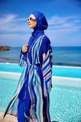 Silky Modest Swim Kimono – Lightweight Full Coverage Beach Cover P2503-2