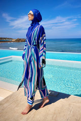 Silky Modest Swim Kimono – Lightweight Full Coverage Beach Cover P2503-2