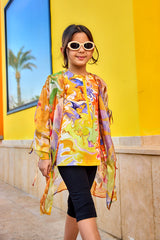 Marina Colorful Chiffon Kimono for Girls - CP2504